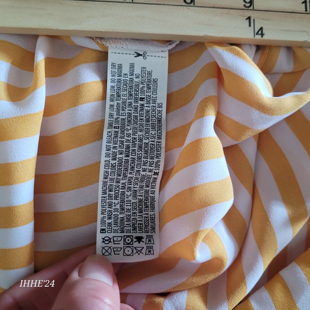 Forever 21 Yellow & White Striped Sleeveless Top - Medium - Picture 8 of 8